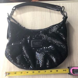 VERA WANG BLACK EVENING PURSE